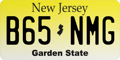 NJ license plate B65NMG