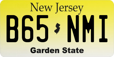 NJ license plate B65NMI