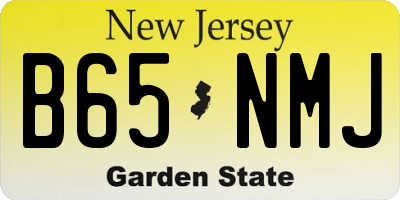 NJ license plate B65NMJ