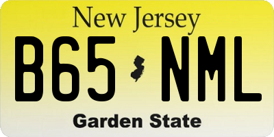 NJ license plate B65NML