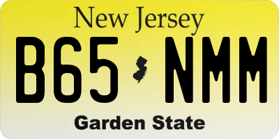 NJ license plate B65NMM