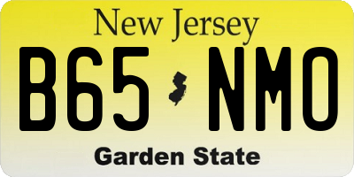 NJ license plate B65NMO