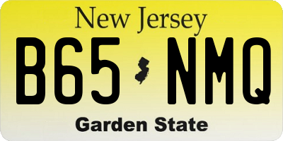 NJ license plate B65NMQ