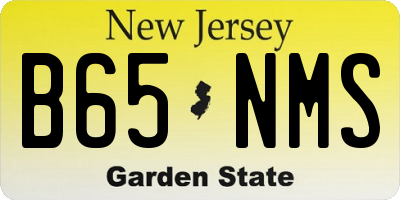 NJ license plate B65NMS