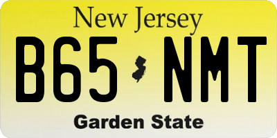 NJ license plate B65NMT