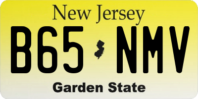 NJ license plate B65NMV