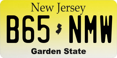 NJ license plate B65NMW