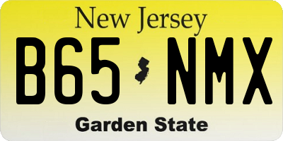 NJ license plate B65NMX