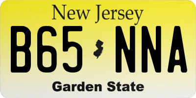 NJ license plate B65NNA