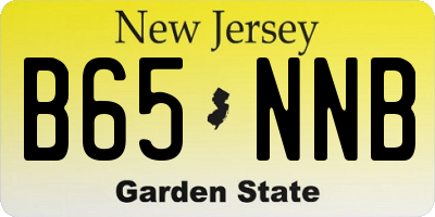 NJ license plate B65NNB