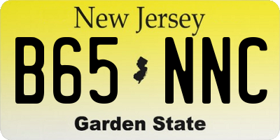 NJ license plate B65NNC