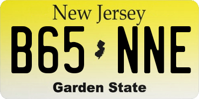 NJ license plate B65NNE
