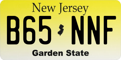 NJ license plate B65NNF