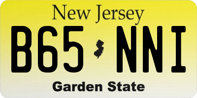 NJ license plate B65NNI