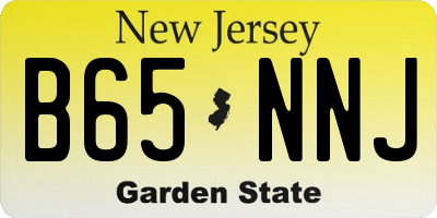 NJ license plate B65NNJ