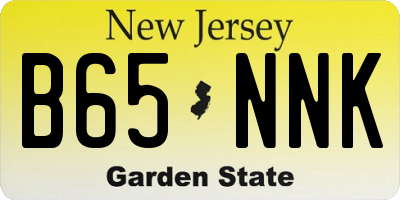 NJ license plate B65NNK
