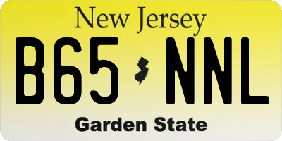 NJ license plate B65NNL