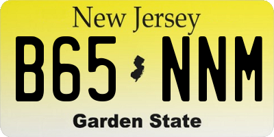 NJ license plate B65NNM