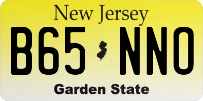NJ license plate B65NNO