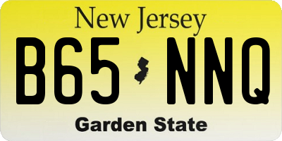 NJ license plate B65NNQ