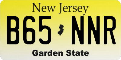 NJ license plate B65NNR