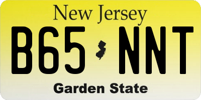 NJ license plate B65NNT