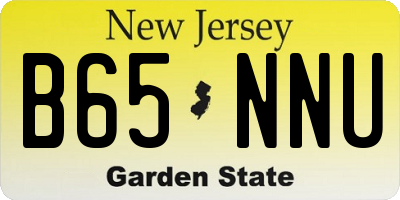 NJ license plate B65NNU