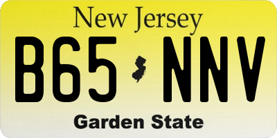 NJ license plate B65NNV
