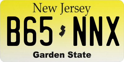 NJ license plate B65NNX