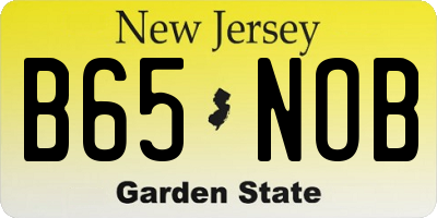 NJ license plate B65NOB