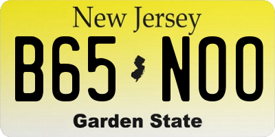 NJ license plate B65NOO