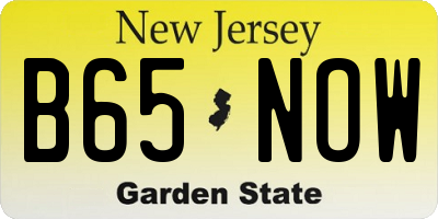 NJ license plate B65NOW