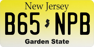 NJ license plate B65NPB