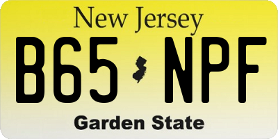 NJ license plate B65NPF