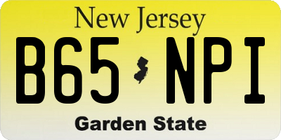 NJ license plate B65NPI