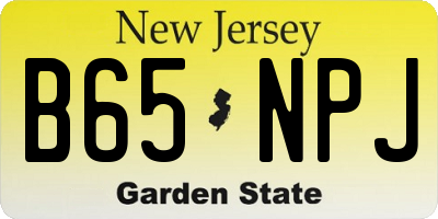 NJ license plate B65NPJ