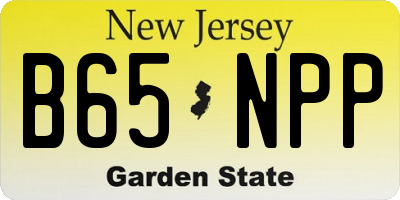 NJ license plate B65NPP