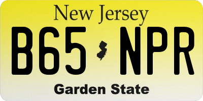 NJ license plate B65NPR