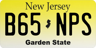NJ license plate B65NPS