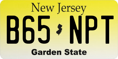 NJ license plate B65NPT