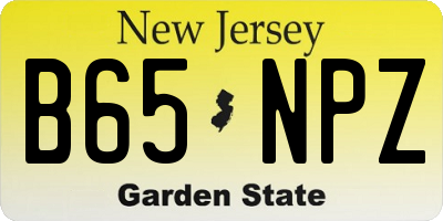 NJ license plate B65NPZ
