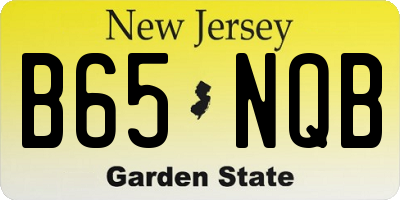 NJ license plate B65NQB