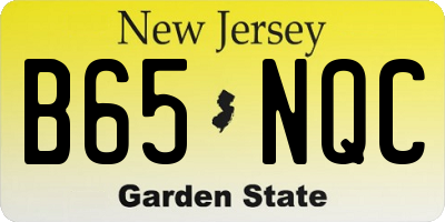 NJ license plate B65NQC