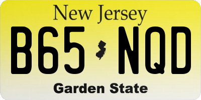 NJ license plate B65NQD