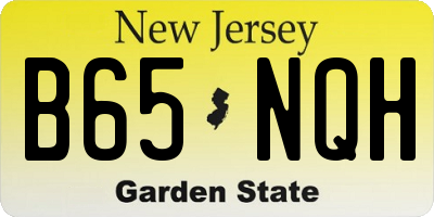 NJ license plate B65NQH