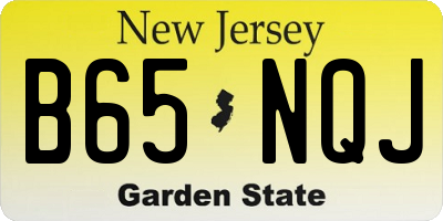 NJ license plate B65NQJ