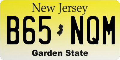 NJ license plate B65NQM