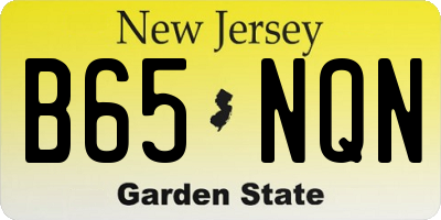 NJ license plate B65NQN