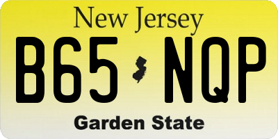 NJ license plate B65NQP