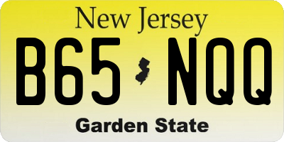 NJ license plate B65NQQ